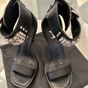 Malinda Embellished Ankle Strap Sandal (Women)
Karl Lagerfeld Paris